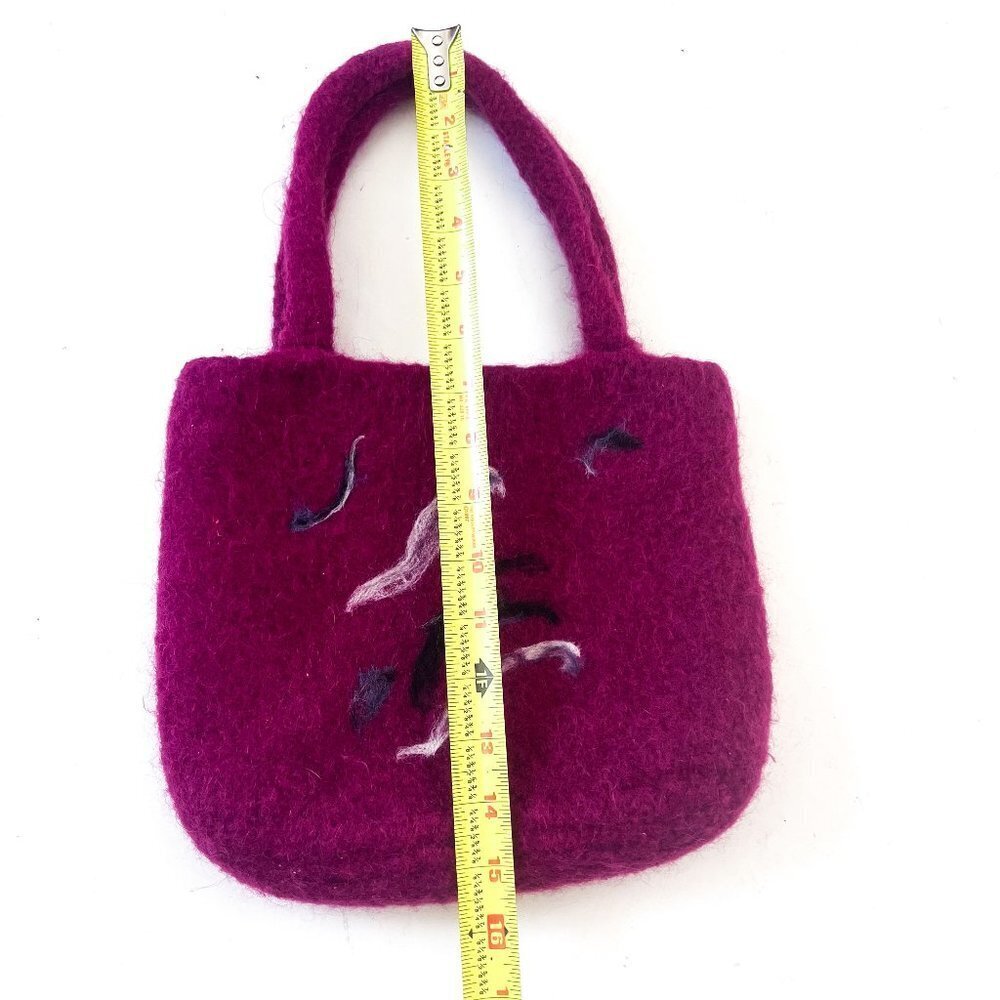 hand made felted wool bag - Picture 5 of 7